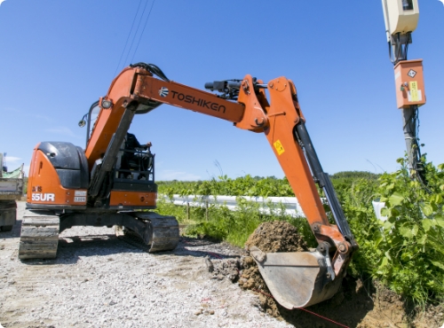 道路工事の風景